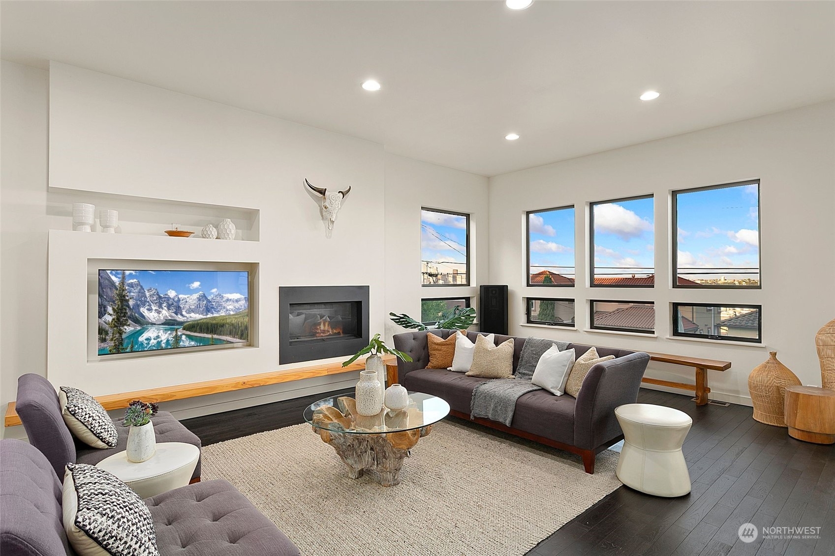 2717 36th Avenue Southwest Seattle, WA 98126 - Photo 5 of 40 a living room with furniture and a fireplace