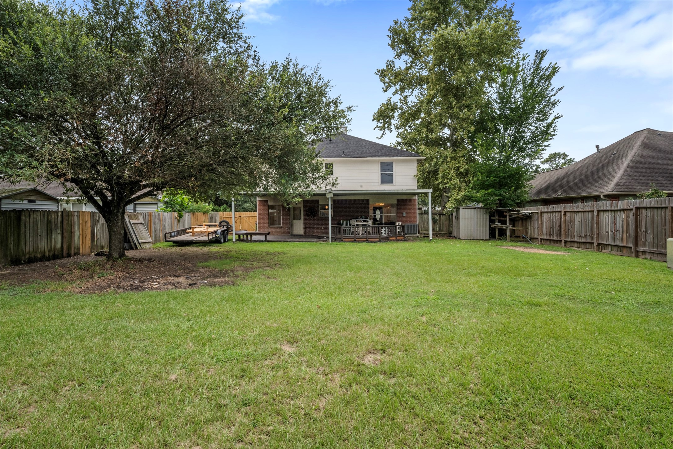 3722 Oaklace Drive Spring, TX 77389 - Photo 19 of 25 Backyard view highlighting the size of the lot.