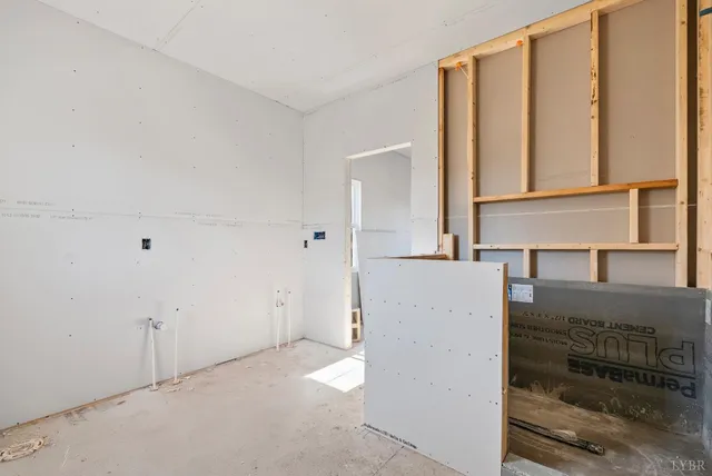 front view of a house with an empty room