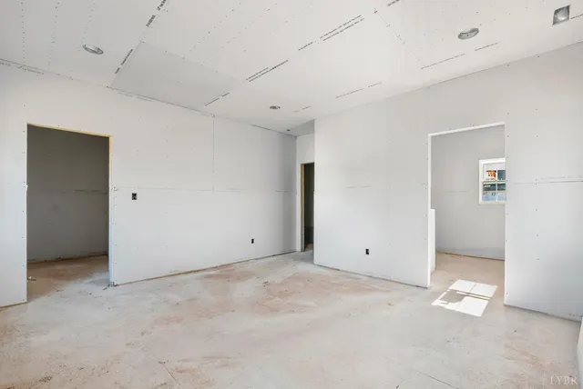 an empty room with window