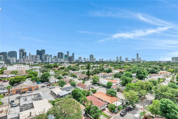 an aerial view of a city