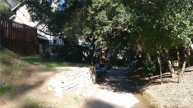 a view of a lake from a yard