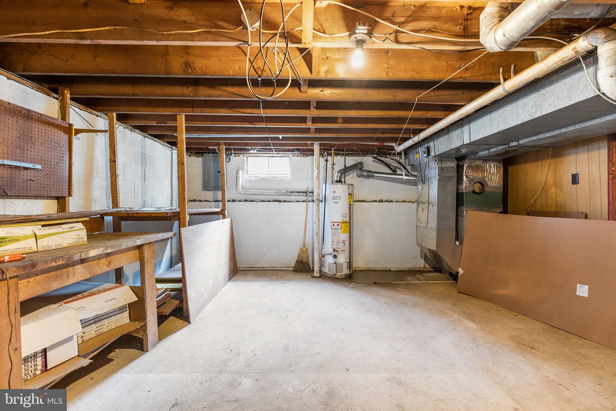 608 Warwick Road Fairless Hills, PA 19030 - Photo 31 of 37 Unfinished Basement & Mechanical Room