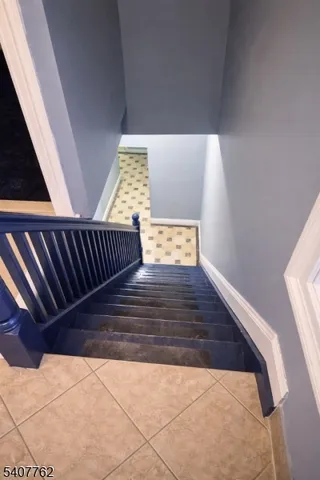 a view of wooden staircase