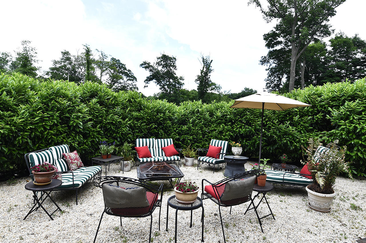 22 Country Club Road New Canaan, CT 06840 - Photo 40 of 47 a outdoor space with furniture and barbeque