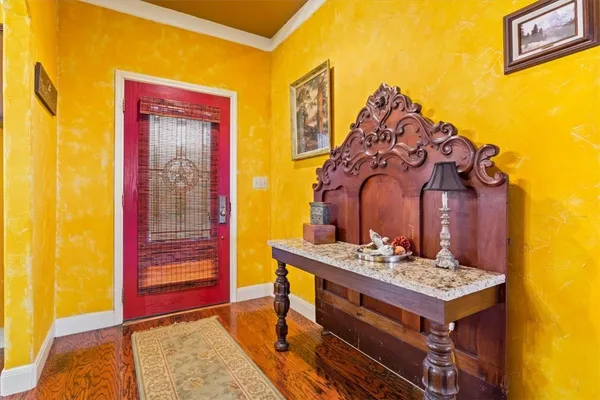 a view of front door with hallway