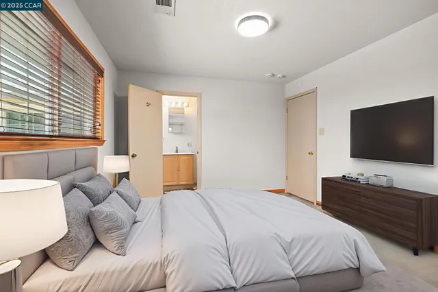 an empty room with a window