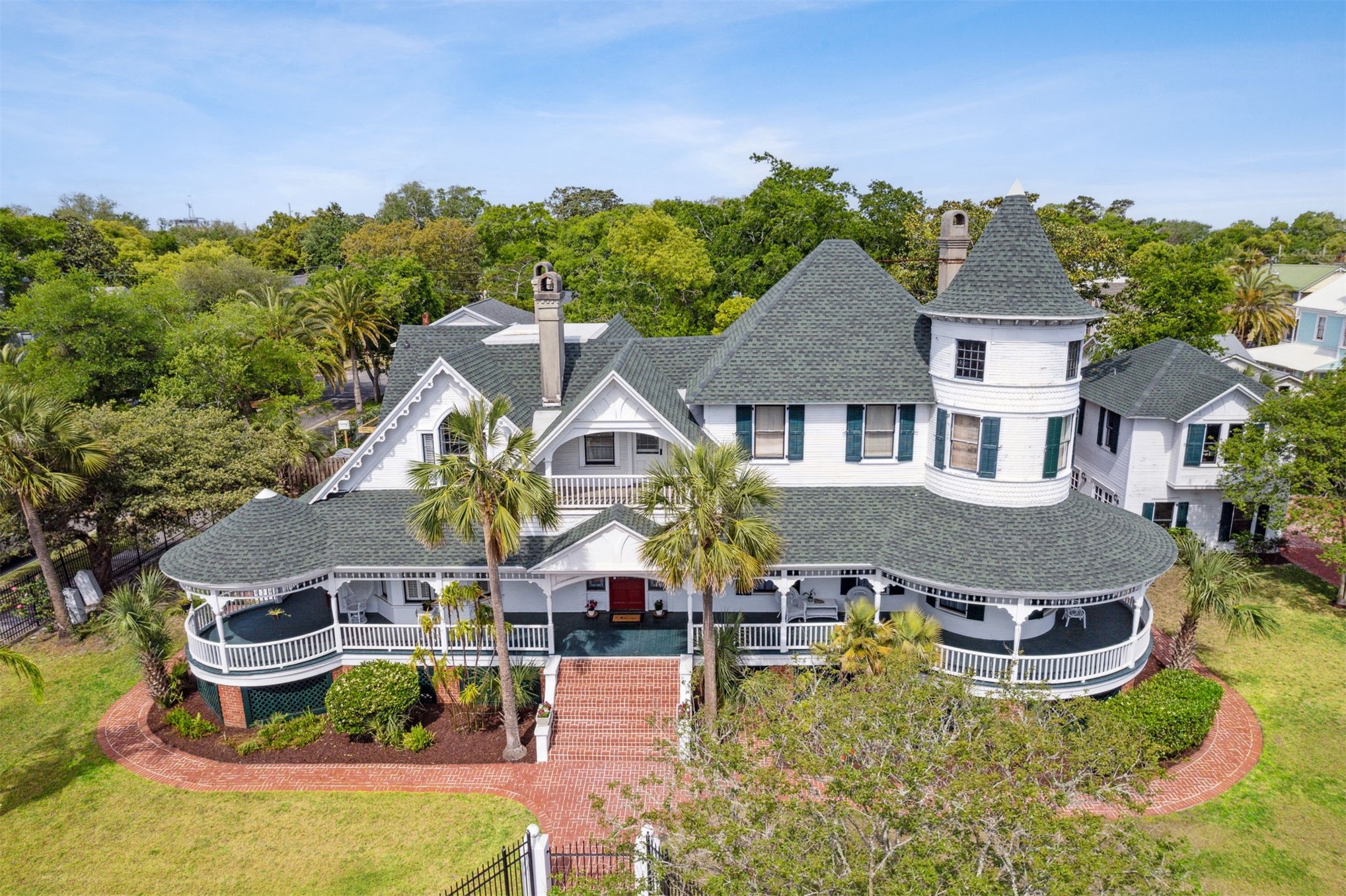 327 South 7th Street Fernandina Beach, FL 32034 - Photo 2 of 71 an aerial view of a house with swimming pool and big yard