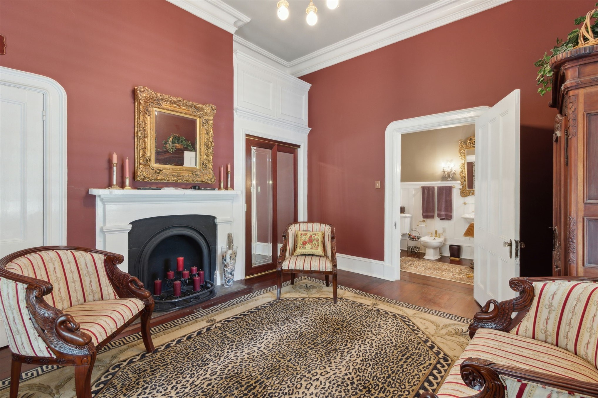 327 South 7th Street Fernandina Beach, FL 32034 - Photo 43 of 71 a living room with furniture and a fireplace