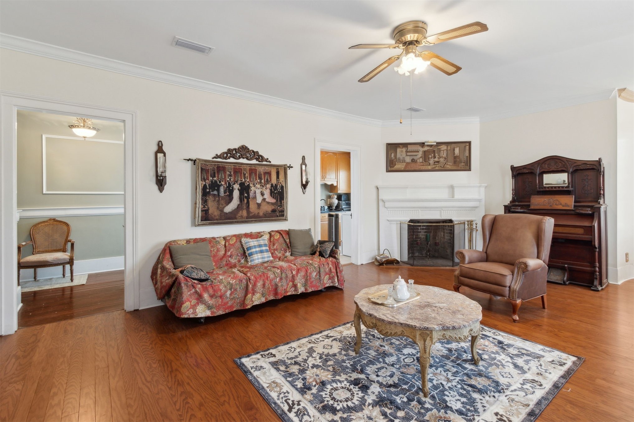 327 South 7th Street Fernandina Beach, FL 32034 - Photo 53 of 71 a living room with furniture and a fireplace