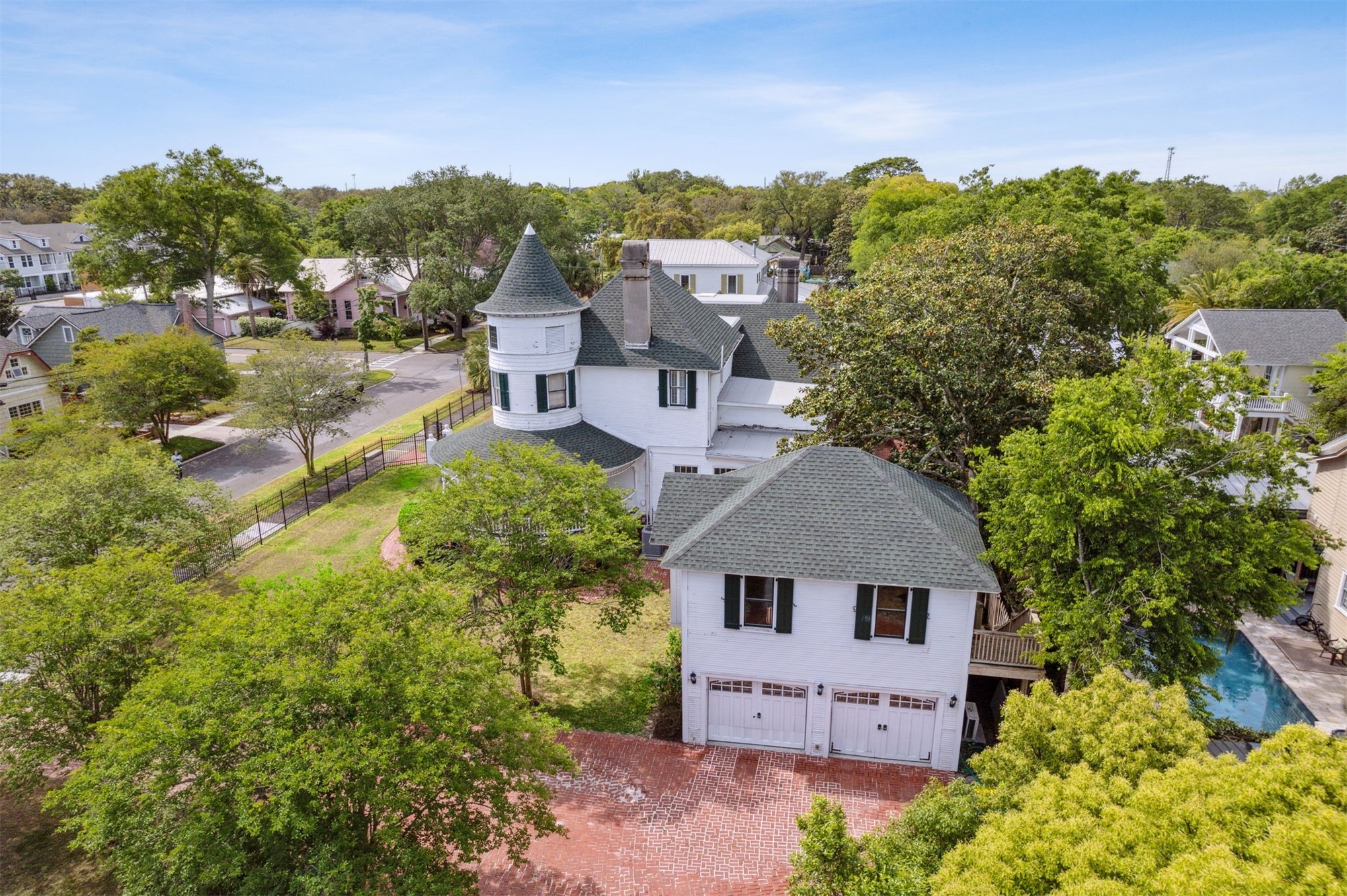 327 South 7th Street Fernandina Beach, FL 32034 - Photo 60 of 71 aerial view of a house with a yard and potted plants