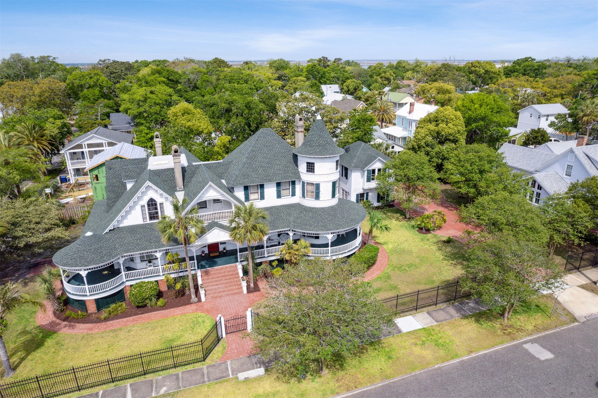 327 South 7th Street Fernandina Beach, FL 32034 - Photo 10 of 71 an aerial view of residential houses with outdoor space and trees