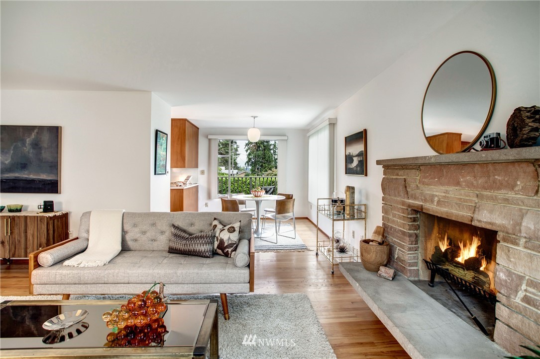 7620 South 115th Street Seattle, WA 98178 - Photo 7 of 33 a living room with furniture and a fireplace
