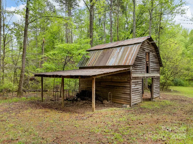 a view of a wooden door