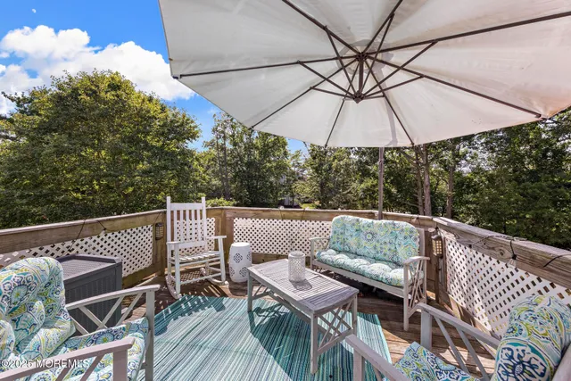 a outdoor view with a sitting space