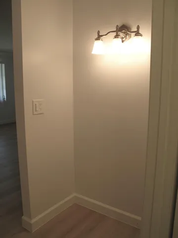 a bathroom with a window