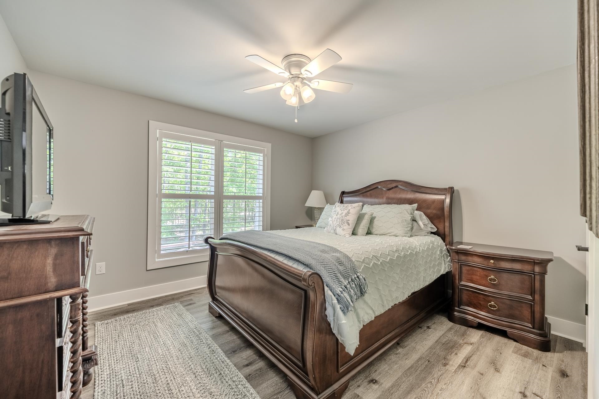 120 Rustic Trail Counce, TN 38326 - Photo 23 of 29 Bedroom with ceiling fan and light wood-type flooring