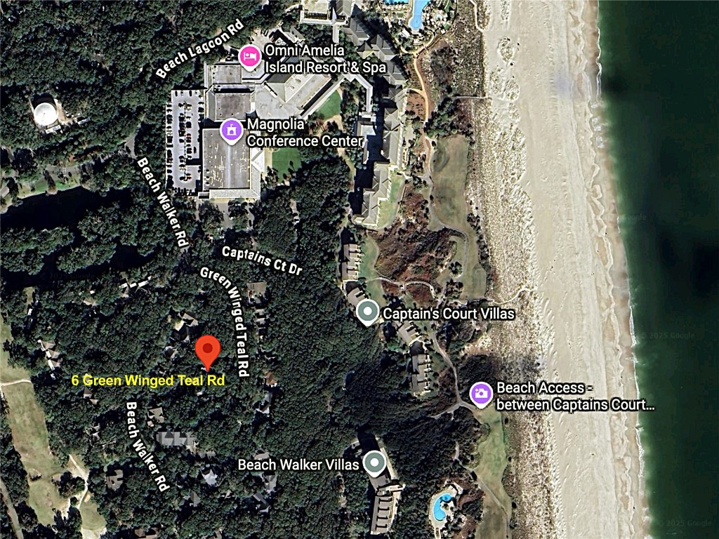 6 Green Winged Teal Road Fernandina Beach, FL 32034 - Photo 54 of 54 Property to Beach Map