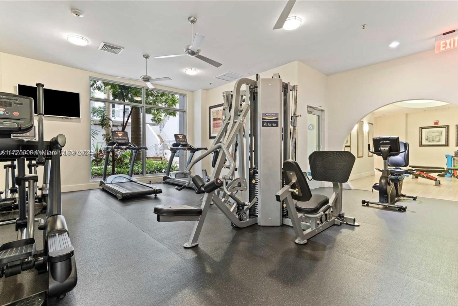 1830 Radius Drive, Unit 516 Hollywood, FL 33020 - Photo 12 of 28 a view of a room with gym equipment