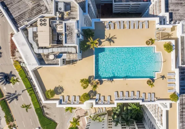 a living room with a rug