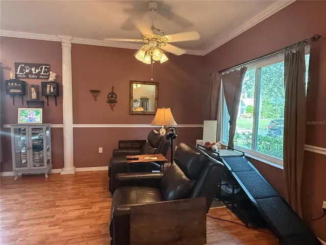 a room with furniture and window