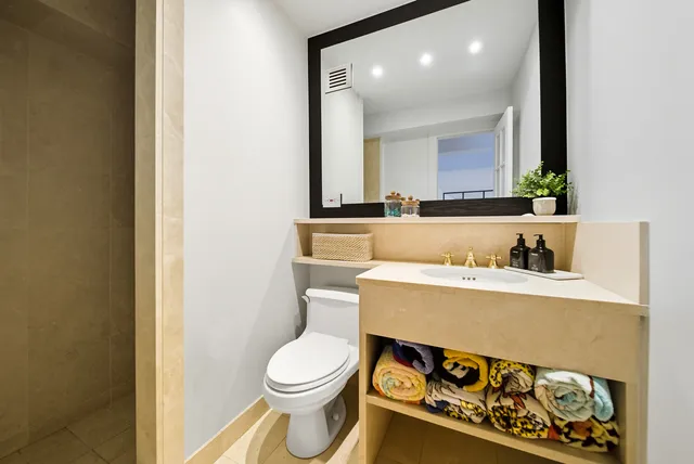 a bathroom with a sink and a toilet
