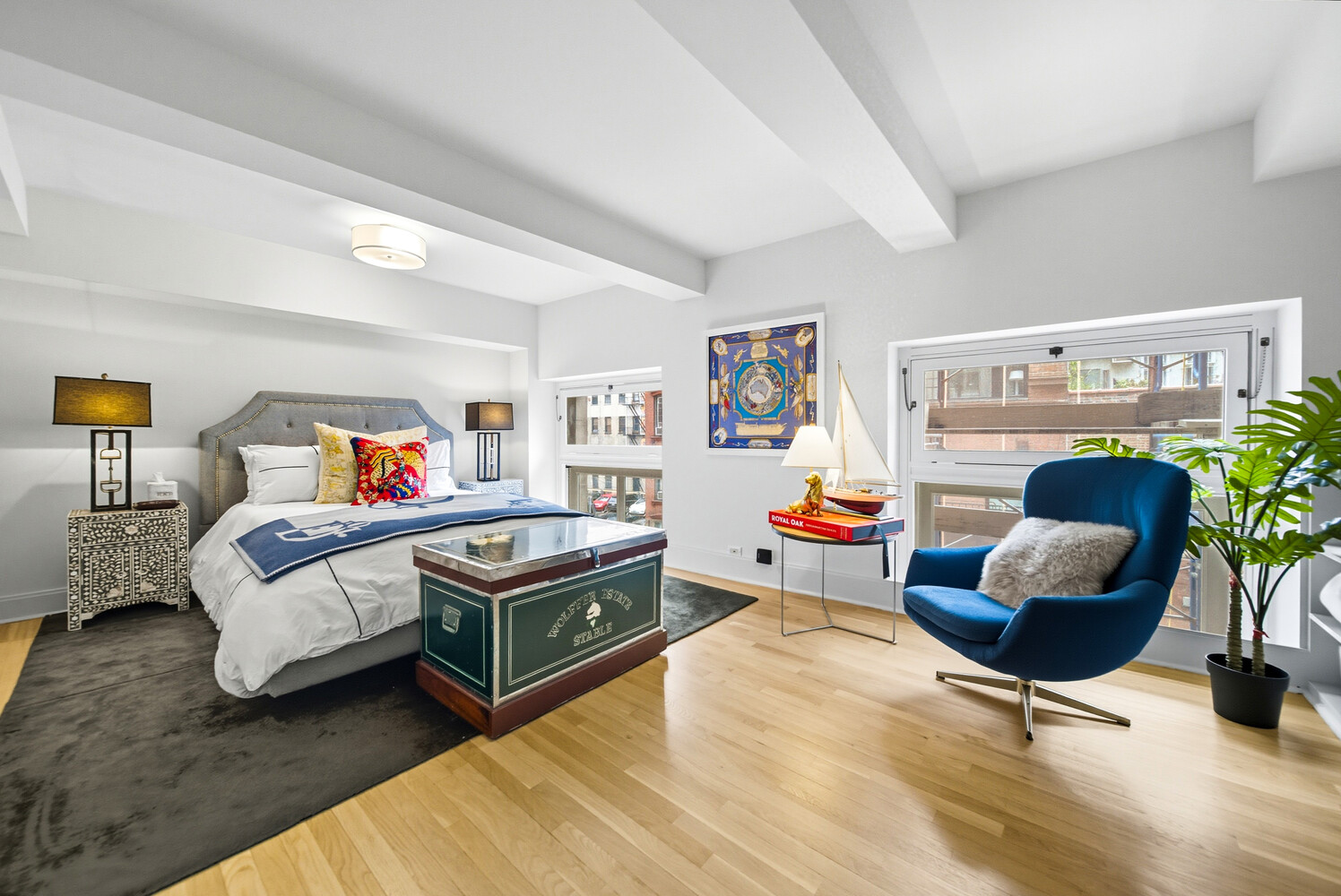 240 Centre Street, Unit 3J Manhattan, NY 10013 - Photo 9 of 15 a living room with furniture and a couch