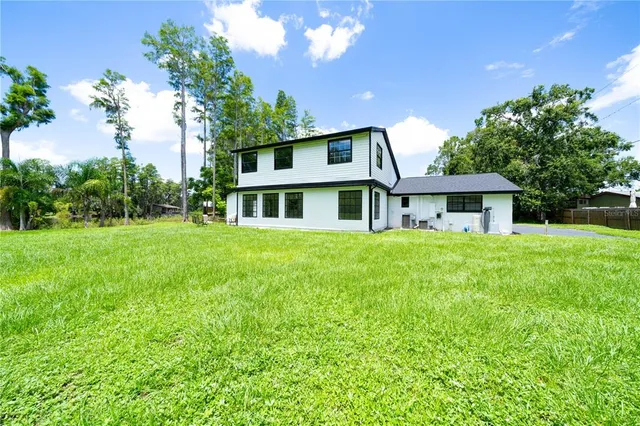 a house view with a garden space