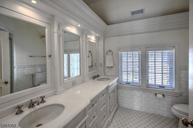156 Overleigh Road Bernardsville, NJ 07924 - Photo 29 of 39 a bathroom with a sink double vanity next to a window