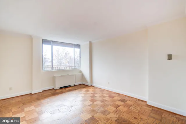 an empty room with a window