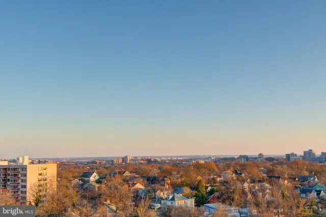 a view of city and mountain