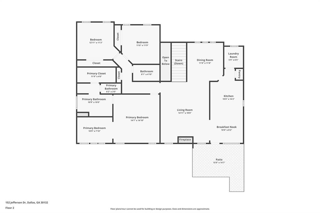 152 Jefferson Drive Dallas, GA 30132 - Photo 47 of 47 a picture of floor plan