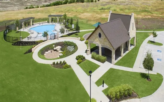 a view of a lake with a city