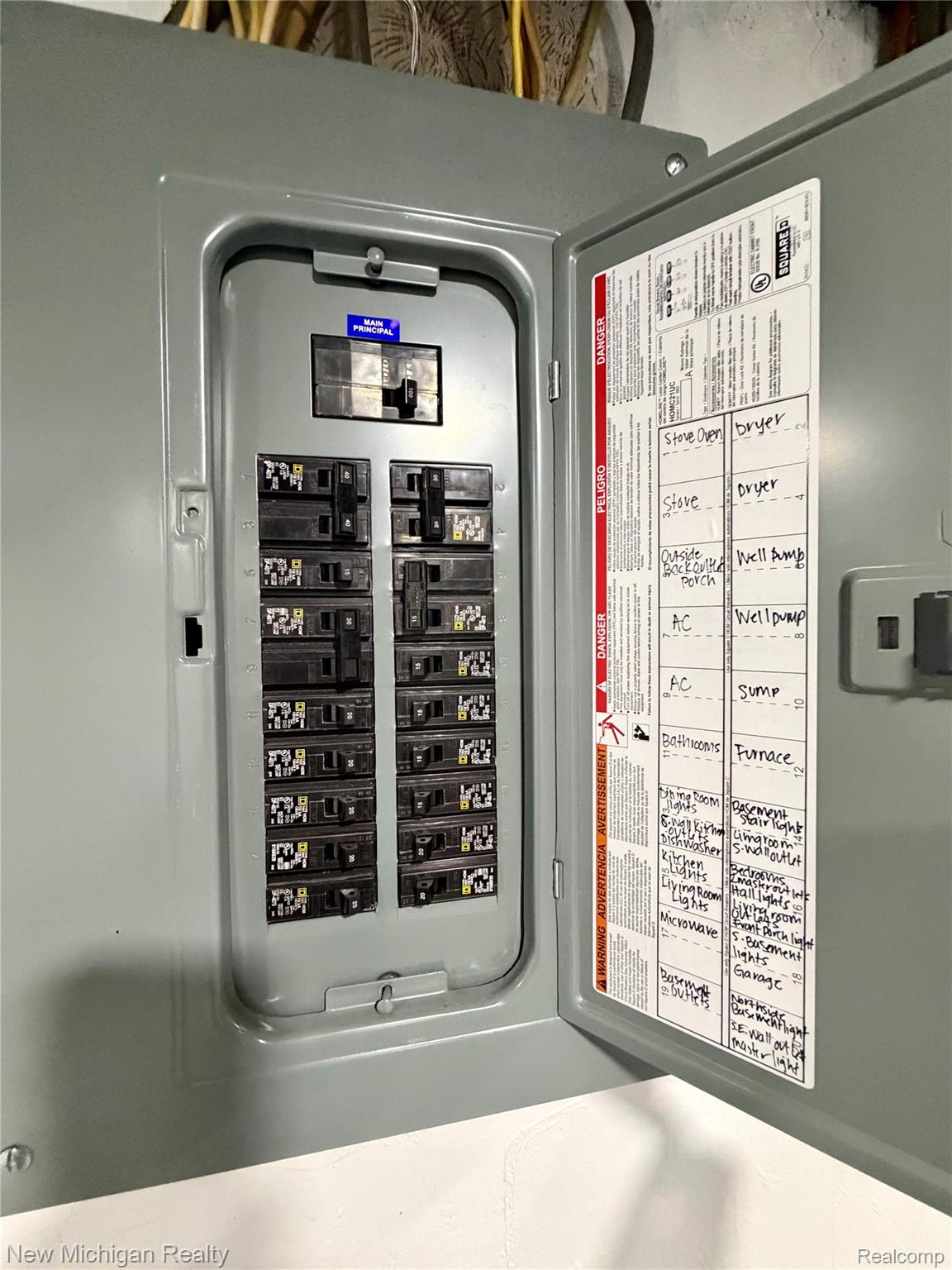7104 Willard Road Millington, MI 48746 - Photo 28 of 30 Electrical panel with clearly labeled circuit breakers