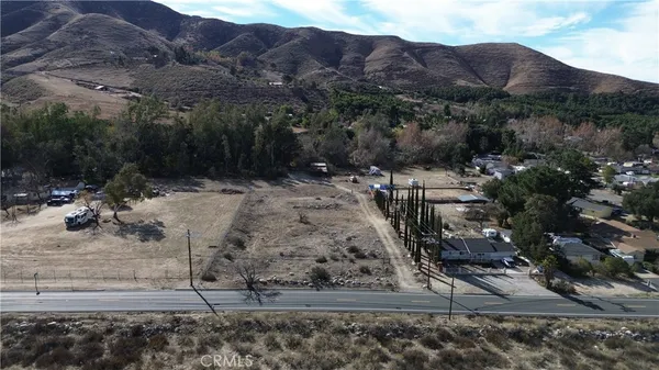 a view of a park with a mountain