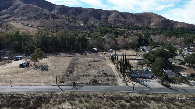 a view of a park with a mountain
