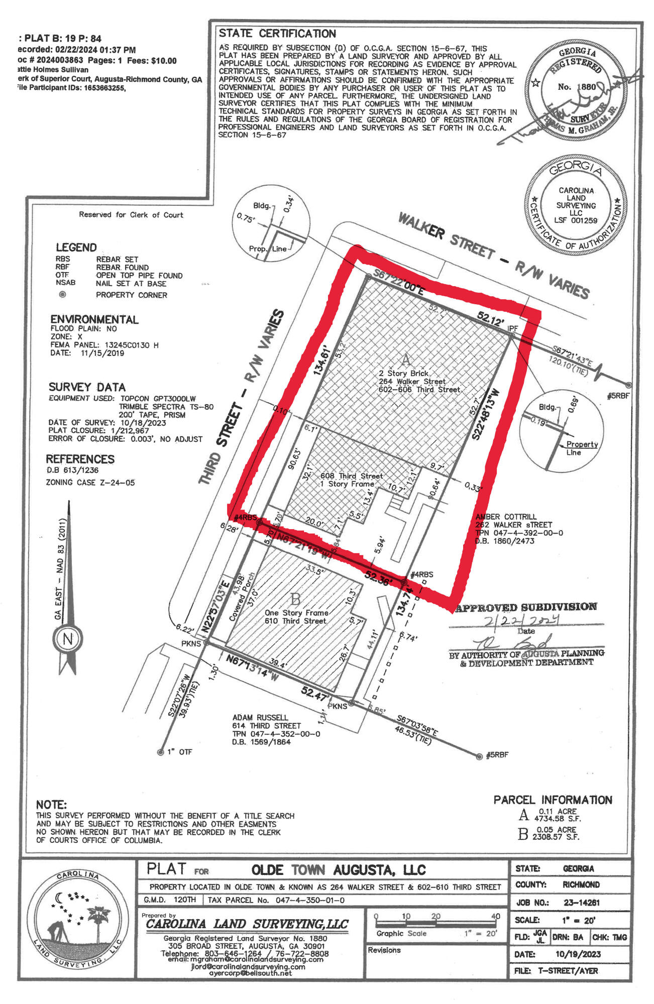 602 3rd Street Augusta, GA 30901 - Photo 61 of 68 recorded_plat_002