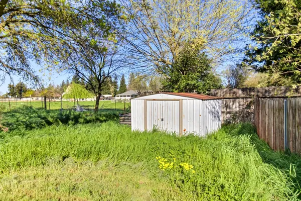 a view of yard with green space