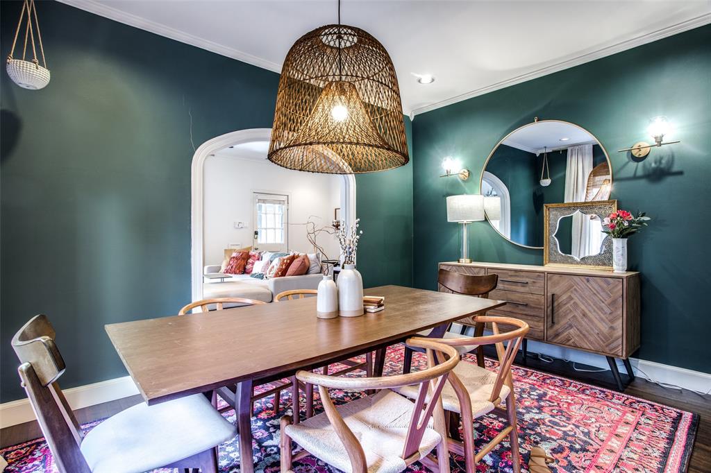 5506 Ridgedale Avenue Dallas, TX 75206 - Photo 6 of 16 a view of a dining room with furniture and wooden floor