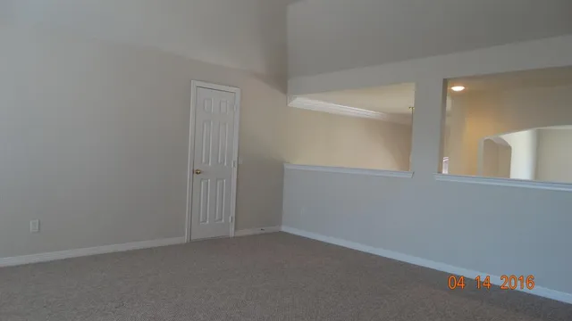 an empty room with a window