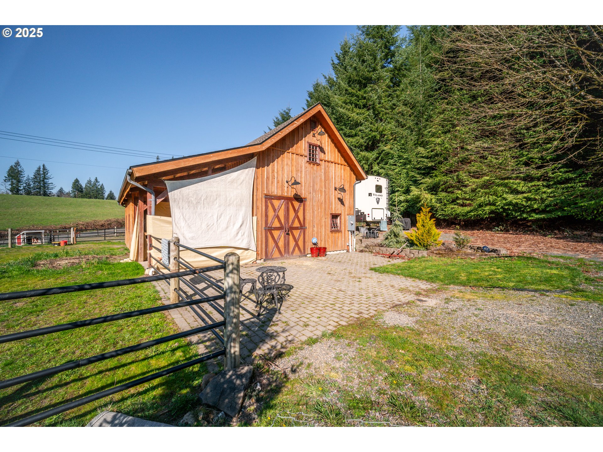 13505 Northeast Grantham Road La Center, WA 98629 - Photo 22 of 29 a backyard of a house with lots of green space