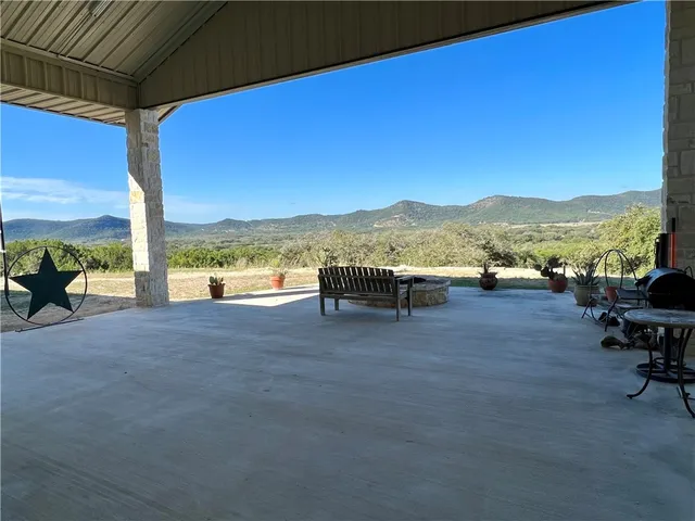 a view of an outdoor seating area