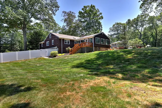 a house view with a garden space