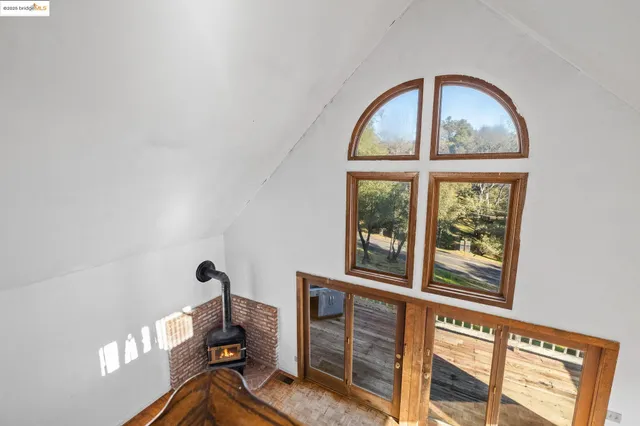 a view of an entryway with a window