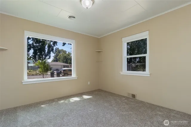 an empty room with a window