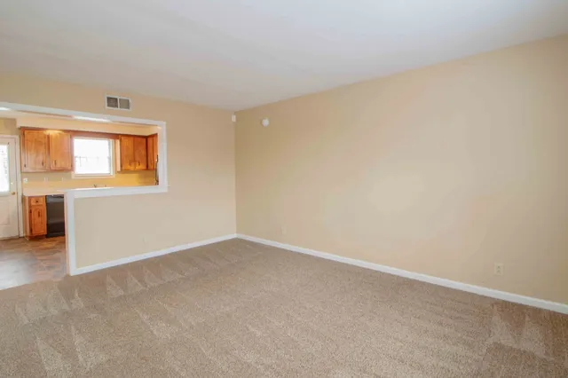 an empty room with a window