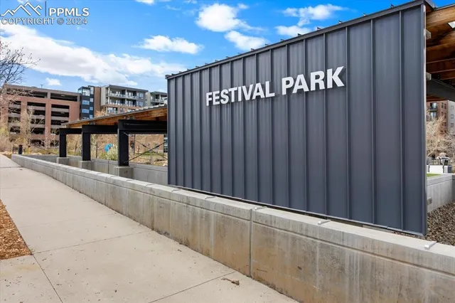 a view of a building with street view