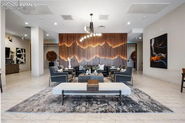 a large kitchen with lots of counter space and stainless steel appliances