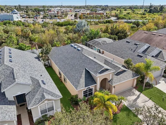 an aerial view of a city