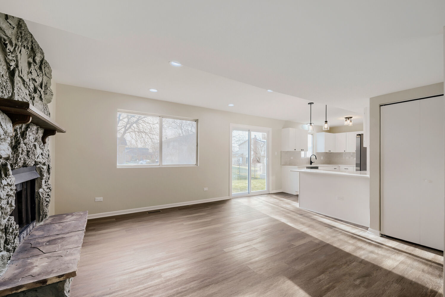 141 Timberlane Road Matteson, IL 60443 - Photo 14 of 27 a view of a kitchen with wooden floor and a window